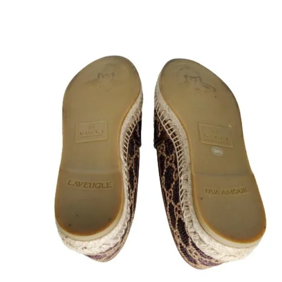Gucci GG Heritage Metallic Espadrille Flats - Picture 4 of 8